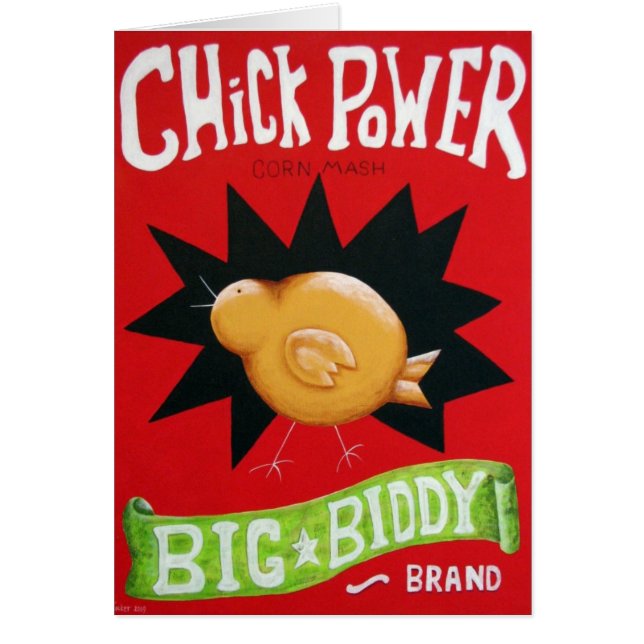 Chicken driver kortet hälsningskort (Framsidan)