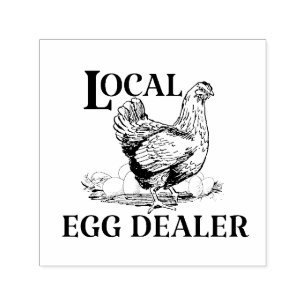 Chicken Egg Dealer Funny Rubber Frimärke Självfärgande Stämpel