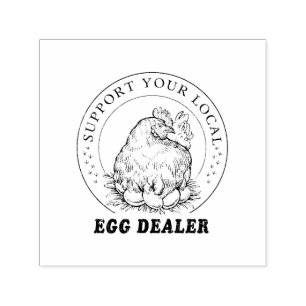 Chicken Egg Dealer Funny Rubber Frimärke Självfärgande Stämpel