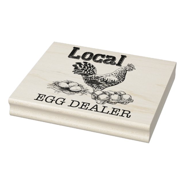 Chicken Egg Dealer Funny Rubber Frimärke Stämpel (Stämpel)