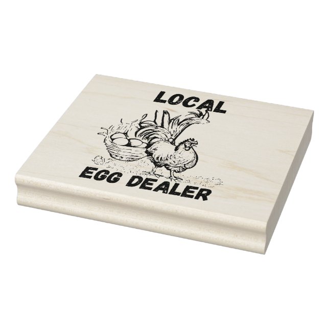 Chicken Egg Dealer Funny Rubber Frimärke Stämpel (Stämpel)
