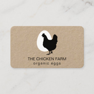 Chicken Egg Logotyp Hen för Land Farm Business Ca Visitkort