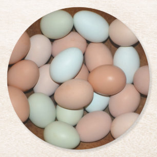 Chicken Egg Party Underlägg Papper Rund
