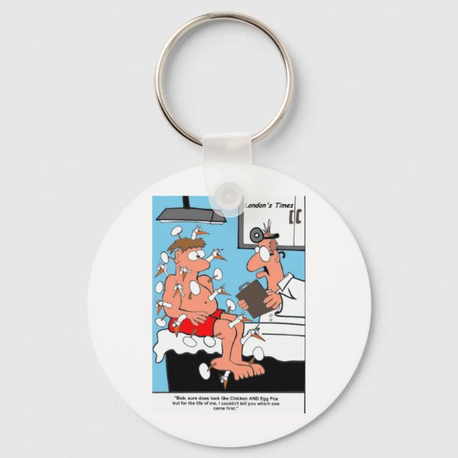 Chicken & Egg Pox Funny Gifts Tees & Collectibles Nyckelring (Framsida)