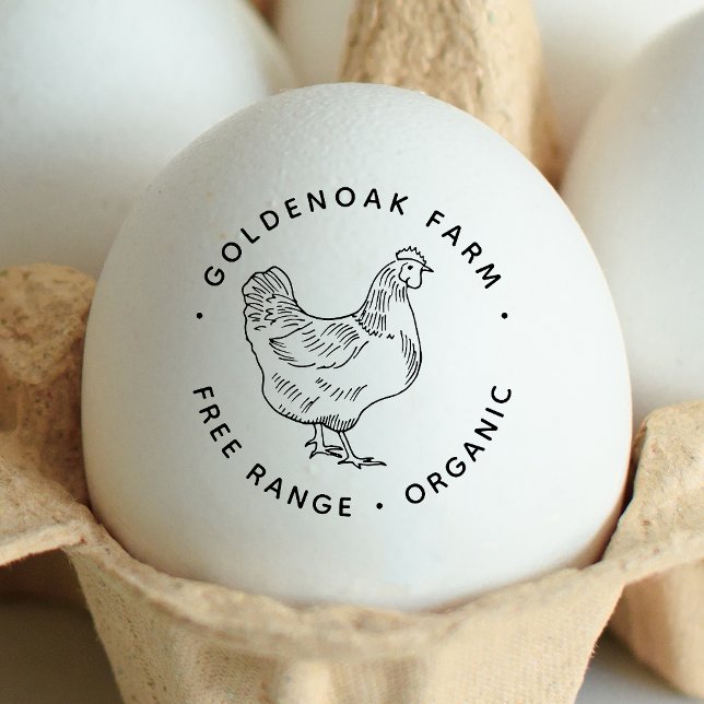 Chicken Eggs Personlig Simple Hand Sketch Farm Stämpel (Skapare uppladdad)