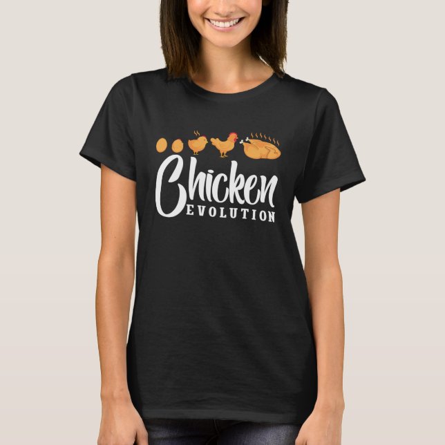 Chicken Evolution T Shirt (Framsida)