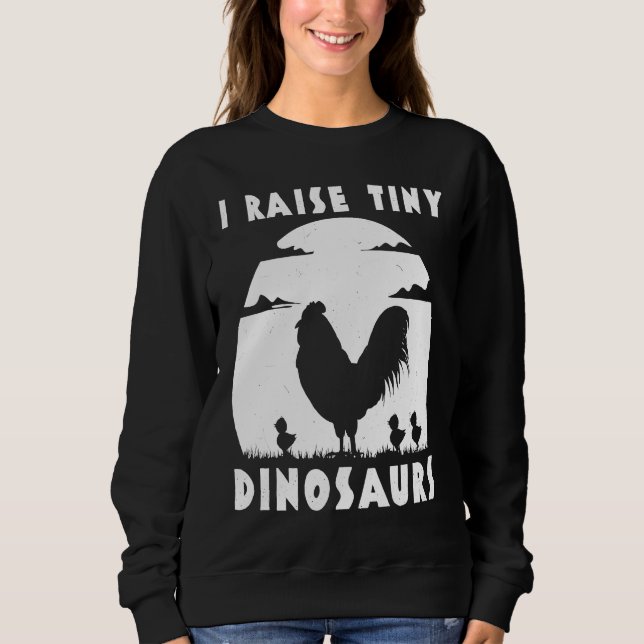 Chicken Famer  I Raise Tiny Dinosaurs Women Men T Shirt (Framsida)