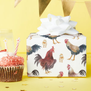 Chicken Farm Animal Mönster Presentpapper