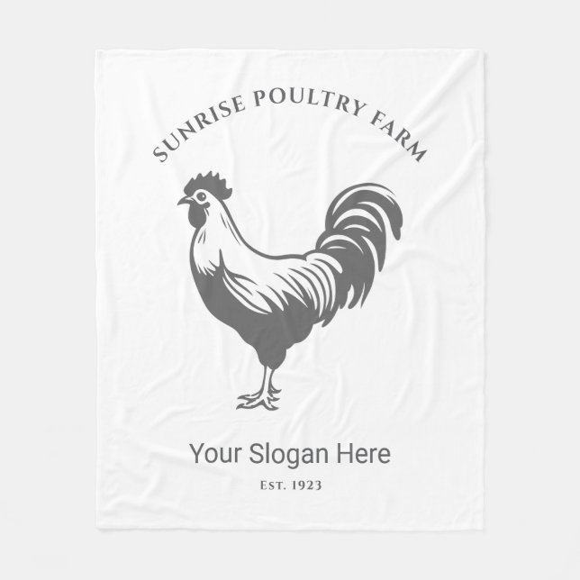 Chicken Farm House Fleecefilt (Framsidan)