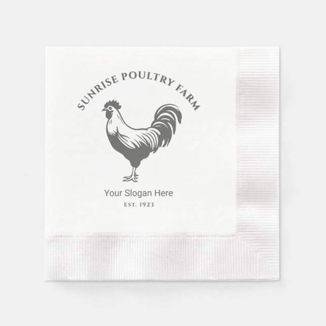 Chicken Farm House Paper Napkin Pappersservett (Framsidan)