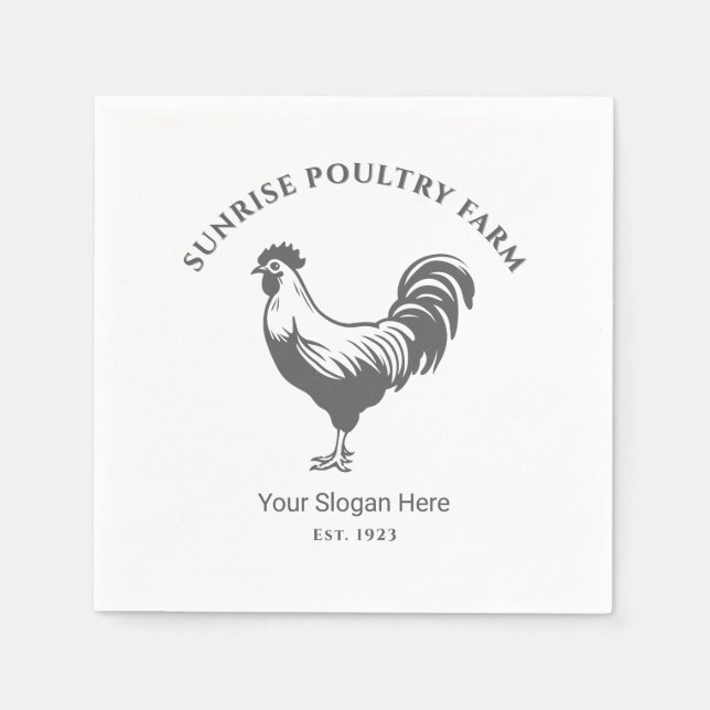Chicken Farm Paper Napkin Pappersservett (Framsidan)