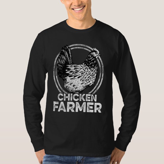 Chicken Farmer Agriculture Agriculteur Farmer Farm T Shirt (Framsida)