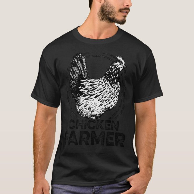 Chicken Farmer Agriculture Agriculteur Farmer Farm T Shirt (Framsida)