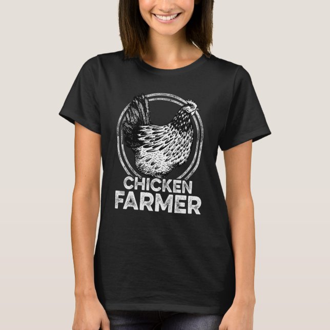 Chicken Farmer Agriculture Agriculteur Farmer Farm T Shirt (Framsida)