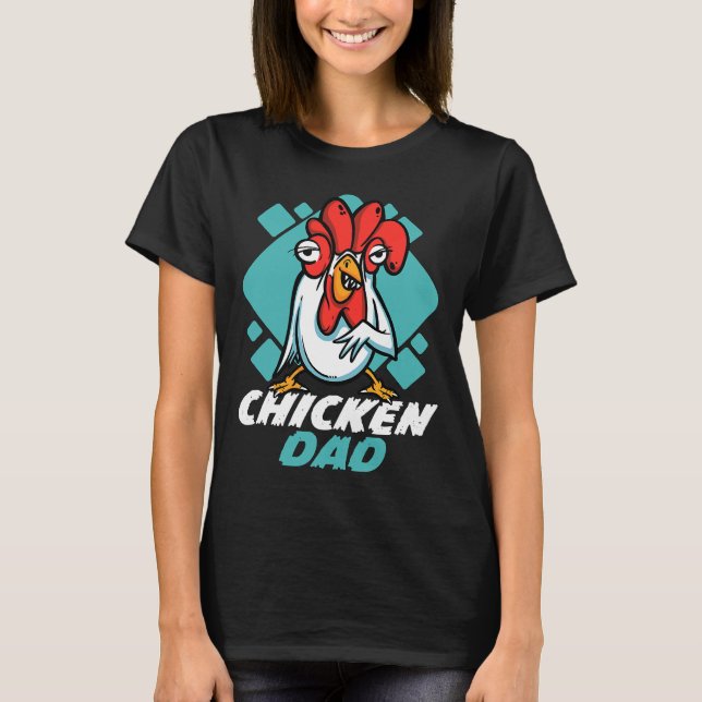 Chicken Farmer Dad Chicken Farmers   T Shirt (Framsida)
