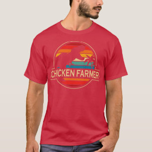 Chicken Farmer Dinosaur T Shirt