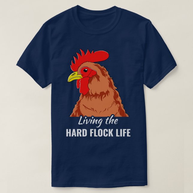 Chicken Farmer Funny Backyard Chicken Hard Flock L T Shirt (Design framsida)