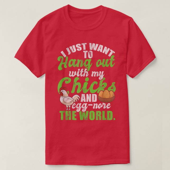 Chicken Farmer Grower Backyard Flock Egg Hen  T Shirt (Design framsida)