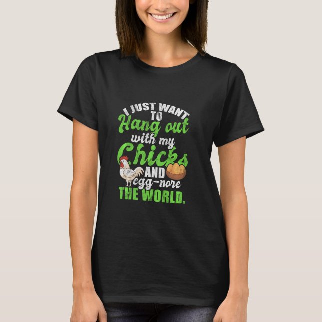 Chicken Farmer Grower Backyard Flock Egg Hen T Shirt (Framsida)