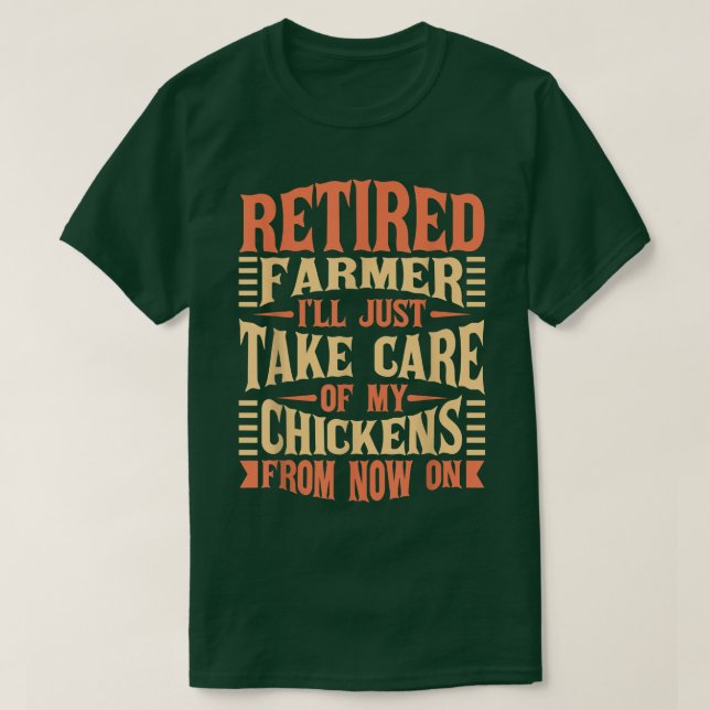 Chicken Farmer Hen  T Shirt (Design framsida)