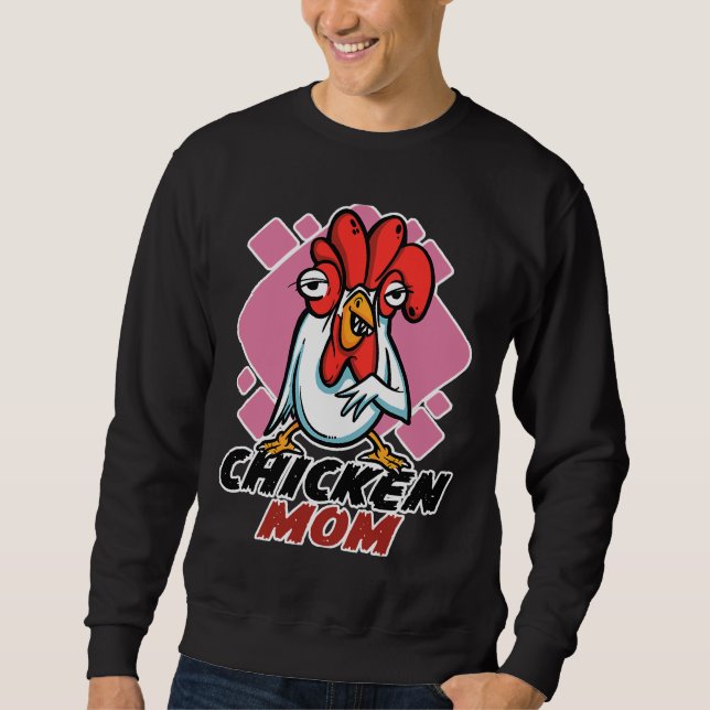 Chicken Farmer Mamma Chicken Farmers Lång Ärmad Tröja (Framsida)