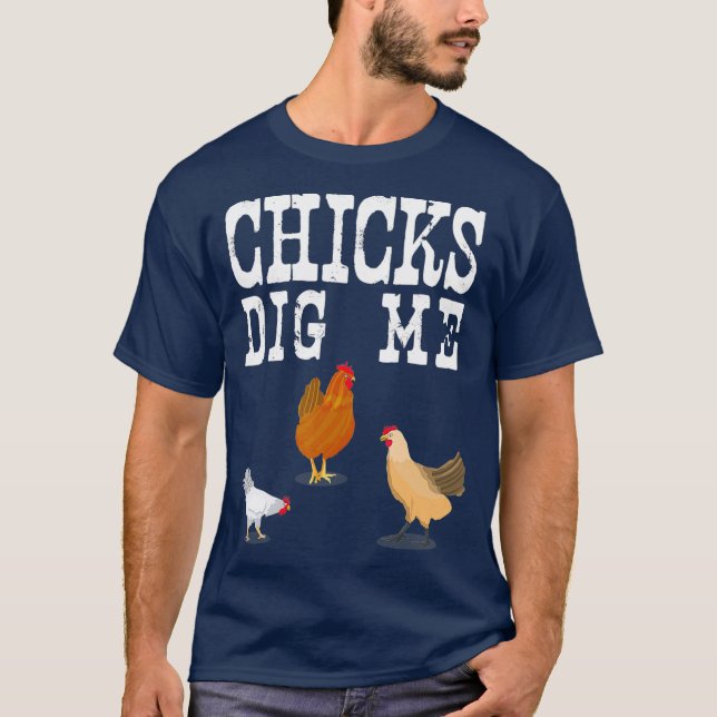 Chicken Farmer Shirt Funny Chicks Gräver mig att b T (Framsida)