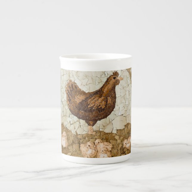 Chicken Farmyard Bone China Mug Benporslin Mugg (Framsidan)