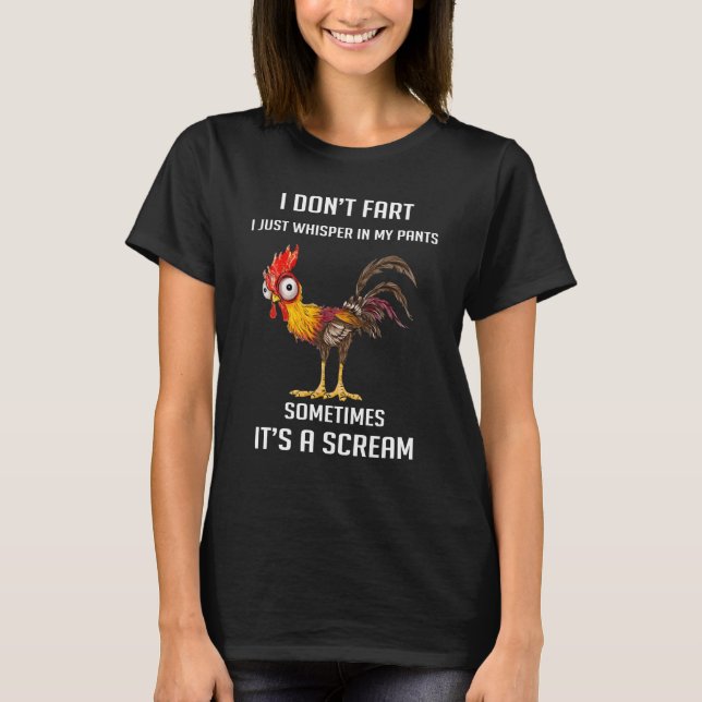 Chicken Fart presenterar Humor.. Jag börjar inte v T Shirt (Framsida)