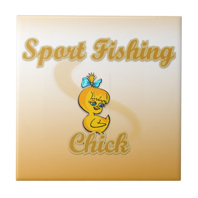 Chicken för sportfiske kakelplatta (Framsidan)