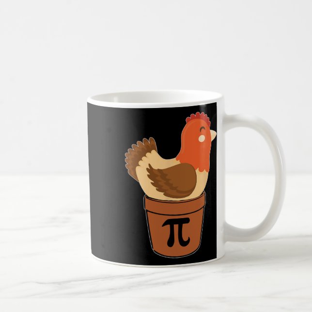 Chicken Funny Math Ingenjör Nerd Birthday Gift Pi Kaffemugg (Höger)
