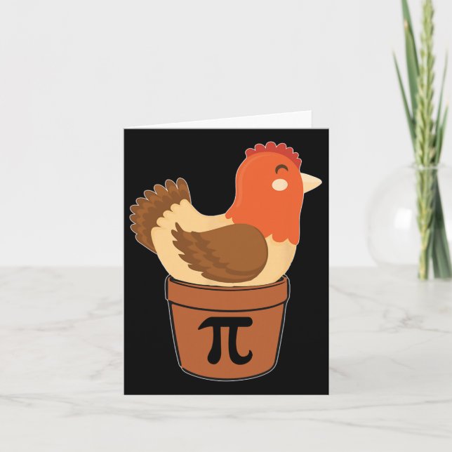Chicken Funny Math Ingenjör Nerd Birthday Gift Pi Kort (Framsida)