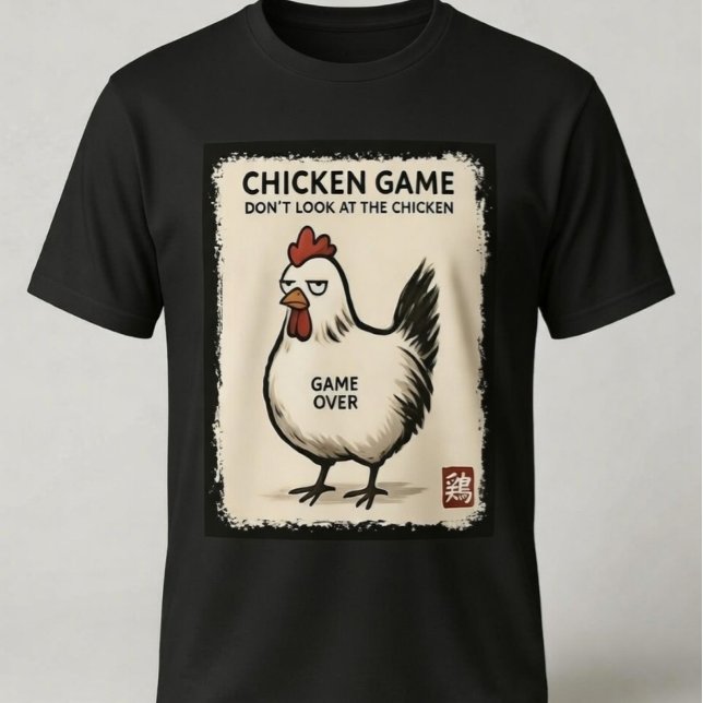 Chicken Game – Don’t Look at the Chicken Funny T Shirt (Skapare uppladdad)