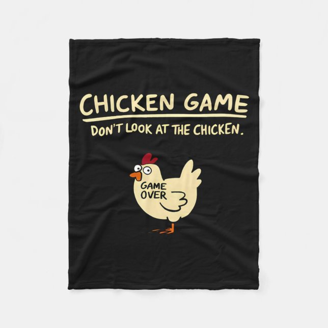 Chicken Game Dont Look At The Chicken Funny Chick  Fleecefilt (Framsidan)