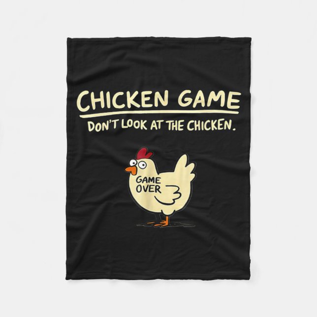 Chicken Game Don't Look At The Chicken Funny Chick Fleecefilt (Framsidan)