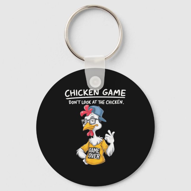 Chicken Game Humorous Family Tee - Uni-adults &amp Nyckelring (Framsida)