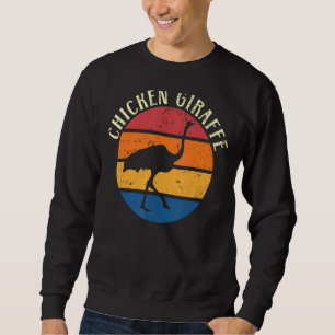 Chicken Giraffe Ostrich Animal Flightless Bird Lång Ärmad Tröja