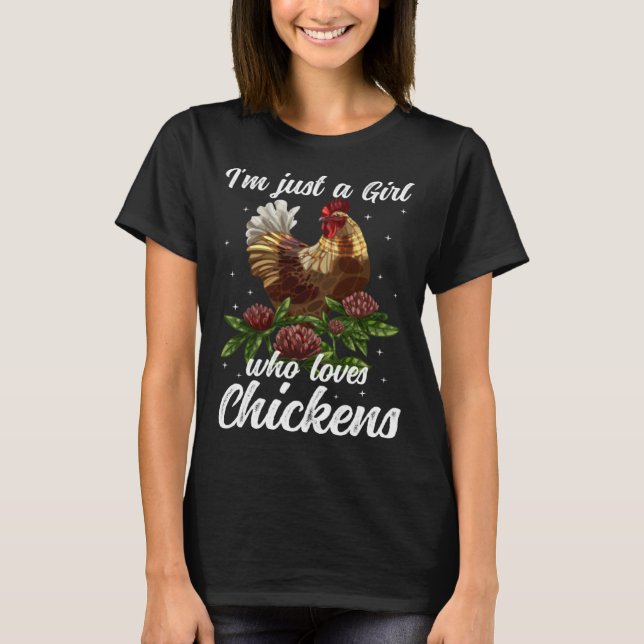 Chicken Girl Chicken Owner Chicken Mom Chicken Far T Shirt (Framsida)