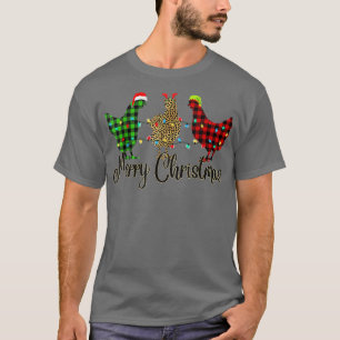 Chicken God jul Red Grönt Play Leopard P T Shirt