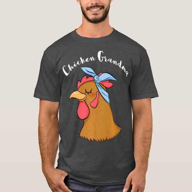 Chicken Grandma Funny Crazy Hen Dam Farm (2) T Shirt (Framsida)