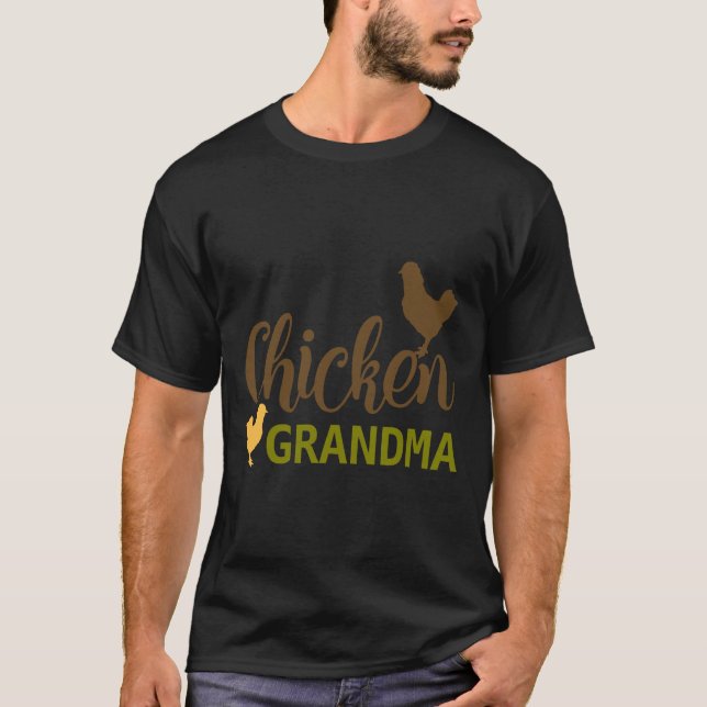 Chicken Grandma T Shirt (Framsida)