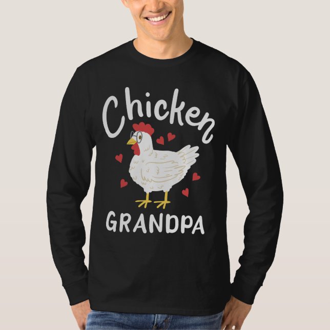 Chicken Grandpa T Shirt (Framsida)