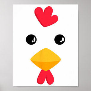Chicken Halloween Costume Roligt Kids Vuxnas Poster