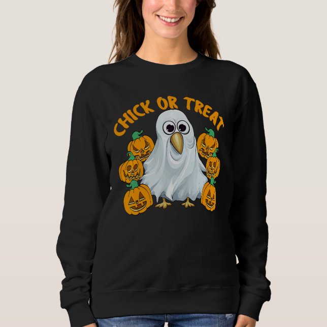 Chicken Halloween Trick Or Treat Chicken Farmer Ro T Shirt (Framsida)