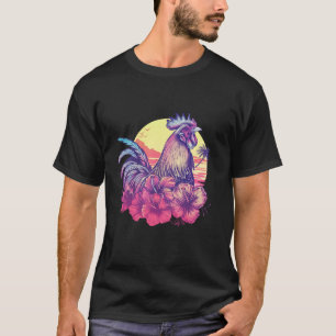 Chicken Hawaiian Flowers Tupp Kauai Hawaii Vint T Shirt