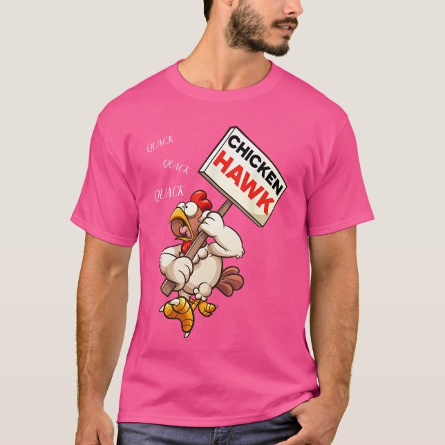 Chicken Hawk Funny Cartoon Design for Humor Lovers T Shirt (Framsida)