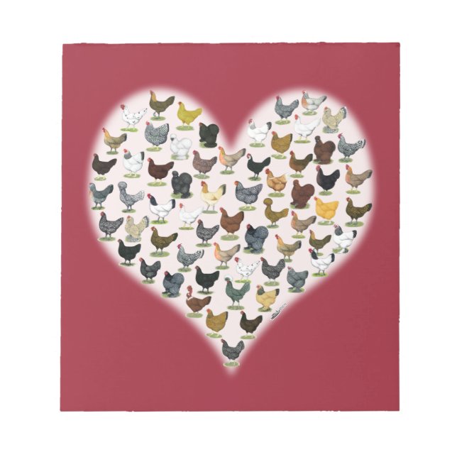 Chicken Heart Anteckningsblock (Framsida)