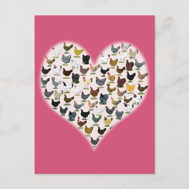 Chicken Heart Vykort (Framsida)
