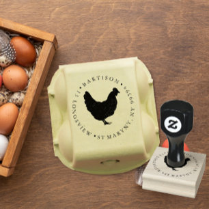 Chicken Hen-affärer ADRESS Stämpel
