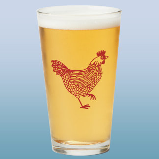 Chicken Hen Beer Glaskopp