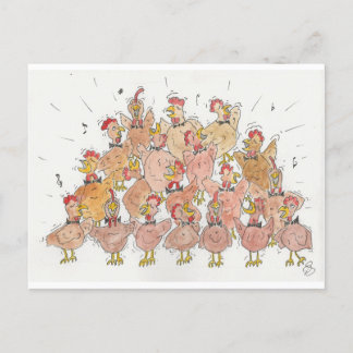 Chicken/Hen Choir-vykort Vykort